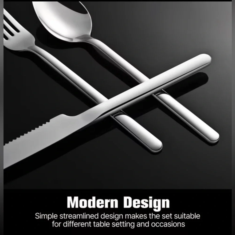 Premium Cutlety Set Steel 20 Pieces - Silver
